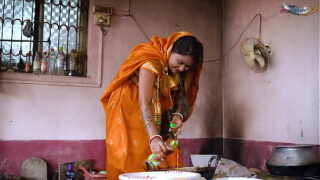Bihari Woman Hardcore Fucked With Two Local Boys In Outdoor Kitchen Video