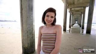 Hot Cute Brunette Teen Doing First Porn
