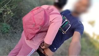 Indian Desi College Girlfriend Tight Pussy Fucked By Lover In Outdoor Video